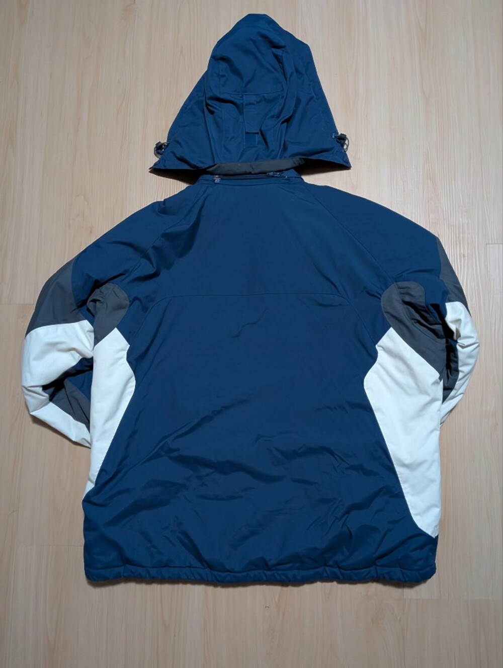 Vintage Columbia Interchange Jacket Mens XL Blue Waterproof Nylon Hooded Shell - Picture 2 of 5